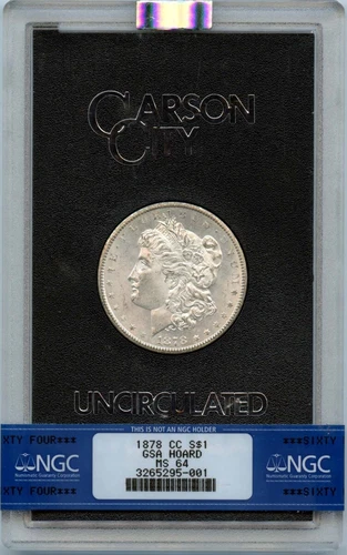 1878-CC Morgan Dollar GSA HOARD S$1 NGC MS64