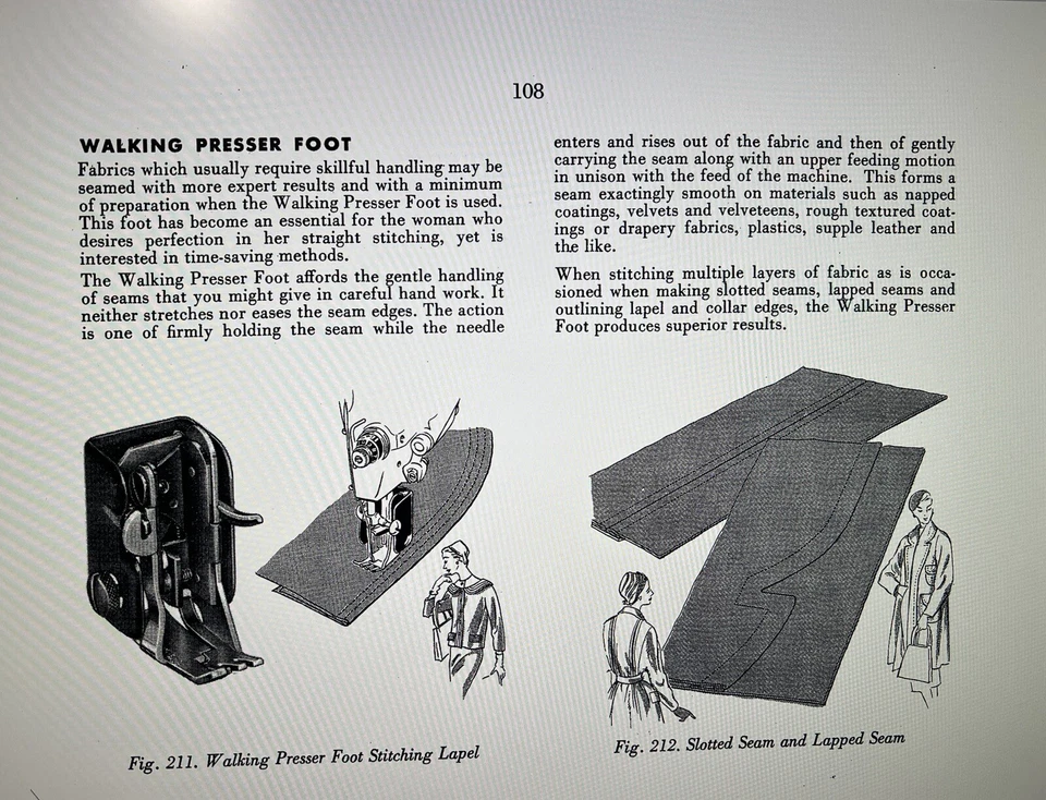 Large Deluxe-Edition Singer 319 319K 319W  Manual Instructions for Sewing - Image 3 of 4