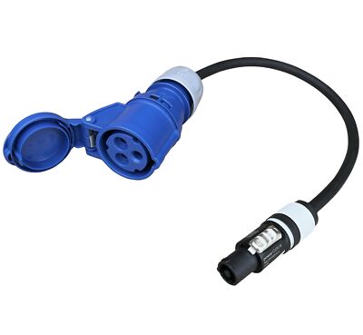 powerCON grau NAC3FXXB 3-Pol CEE Netzkabel 0,5m 3x1,5mm² H07RN-F Adapterkabel 