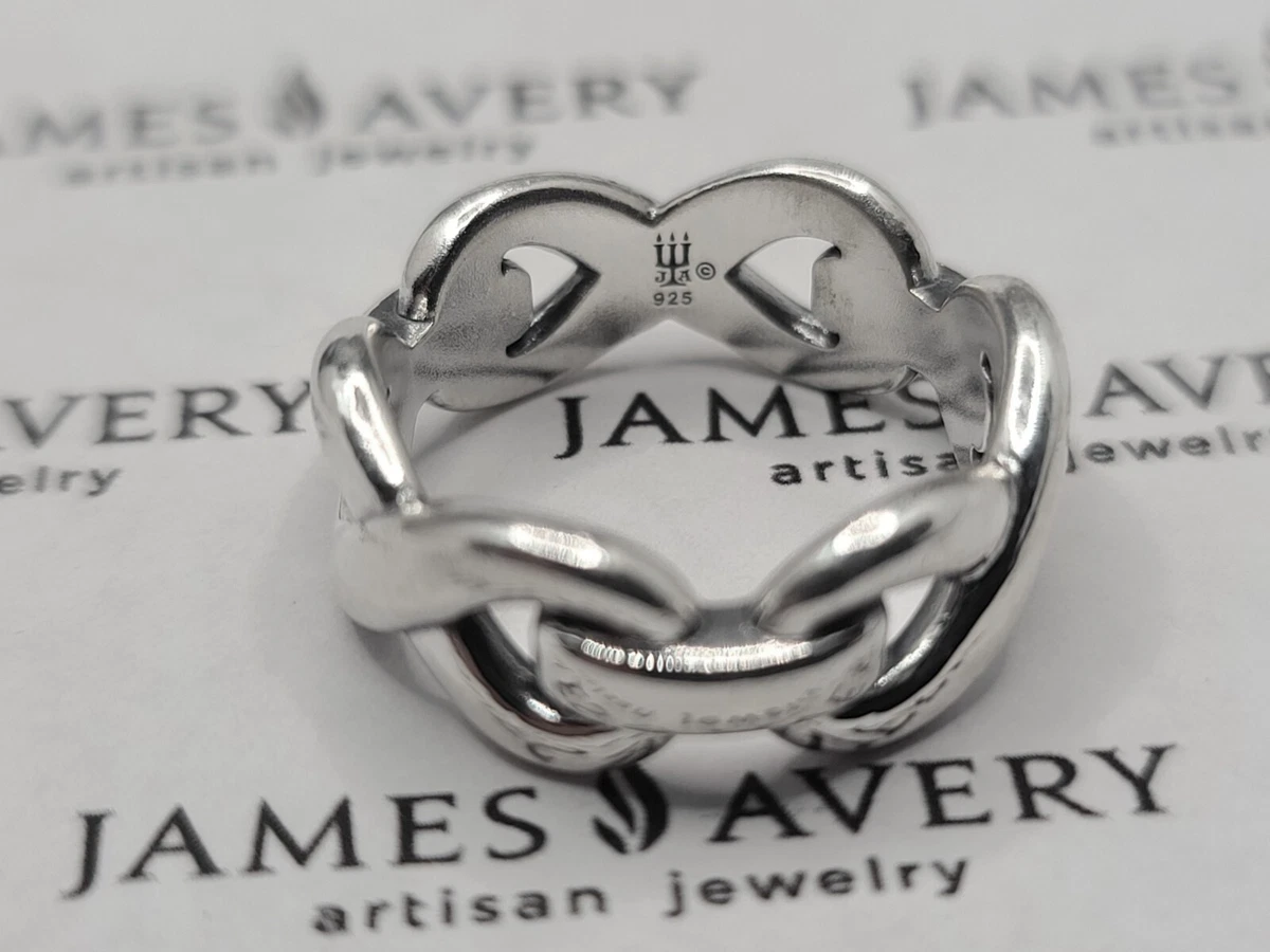 Authentic James Avery INFINITY BAND ETERNITY Sz 7 Silver DB 72