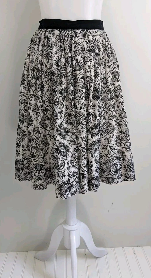 Falda de Encaje Vintage Años 50 Cóctel Noche Terciopelo Rockabilly Retro 22" Cintura XS Foto 3 de 4
