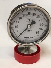 Ashcroft Pressure Gauge 0-60 PSI Diaphragm Grade 3A, 3-1/2" Dial, 2" Sanitary 