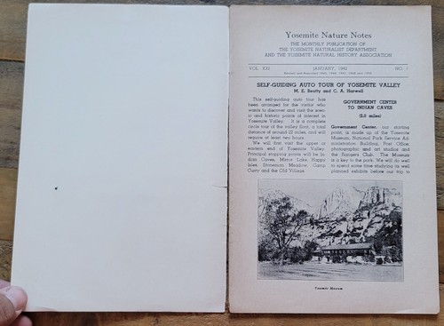 Vintage Yosemite Valley Self Guiding Auto Tour Brochure Pamphlet c1942 - Picture 5 of 6