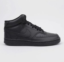 Nike Court Vision Mid Leder Schwarz Triple Black 42,5 Neu OVP Sneaker Schuhe