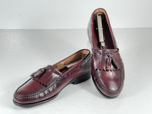 Town & Craft Halbschuhe Herren 9 D Burgund Ochsenblut Leder Quaste Kiltie Halbschuh - Bild 5 von 24
