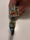 Vintage Antique Chinese Dragon Bracelet Figural Bendable Mesh Silver ? * — photo 2