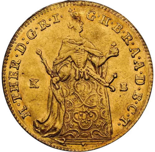 Hungary 1765 Gold Ducat - NGC AU Details - Beautiful Design