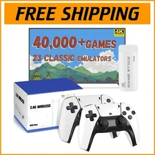 Retro Gaming Console with 40,000+ Games and Dual 2.4GHz Wireless Controllers