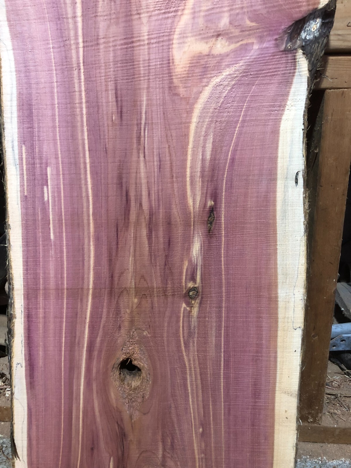 Aromatic Eastern Red Cedar Live Edge Slab Rustic Natural Edge Wood
