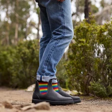 Blundstone Originals Chelsea Boots - Black Rainbow Elastic Men  Sz 10