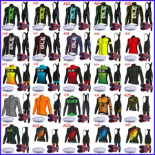2023 Fleece Cycling Jersey Bib Pants Set Bike Winter Thermal Jacket Tights Kits
