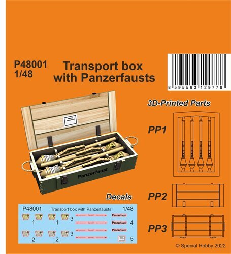 Cmk 129-P48001 - 1:48 Transport Box with Panzerfausts