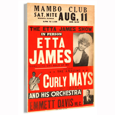 1962 Etta James - Mambo Club Kansas Movie Poster or Canvas