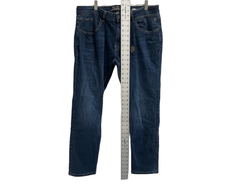 Jeans DCC azules para hombre ajustados rectos talla 36 x 29 SKU 1510 Foto 2 de 4