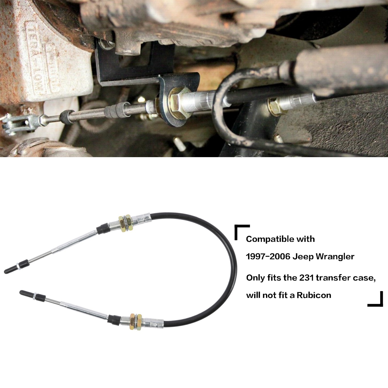 Transfer Case Cable Shift Linkage Upgrade Heavy Duty for 9706 Jeep