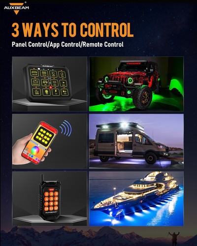 RGB 12 Gang Switch Panel ON/OFF LED Light Bar Electronic Relay System Upgraded - Picture 2 of 12