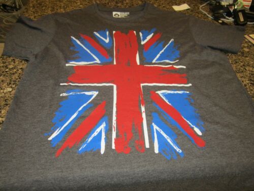 Union Jack T-Shirt - Gray - Medium - Crew Neck | eBay
