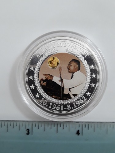 Dr. Martin Luther King "Albany Movement" Commemorative Coin 99.9% Silver-Plated - Picture 3 of 3