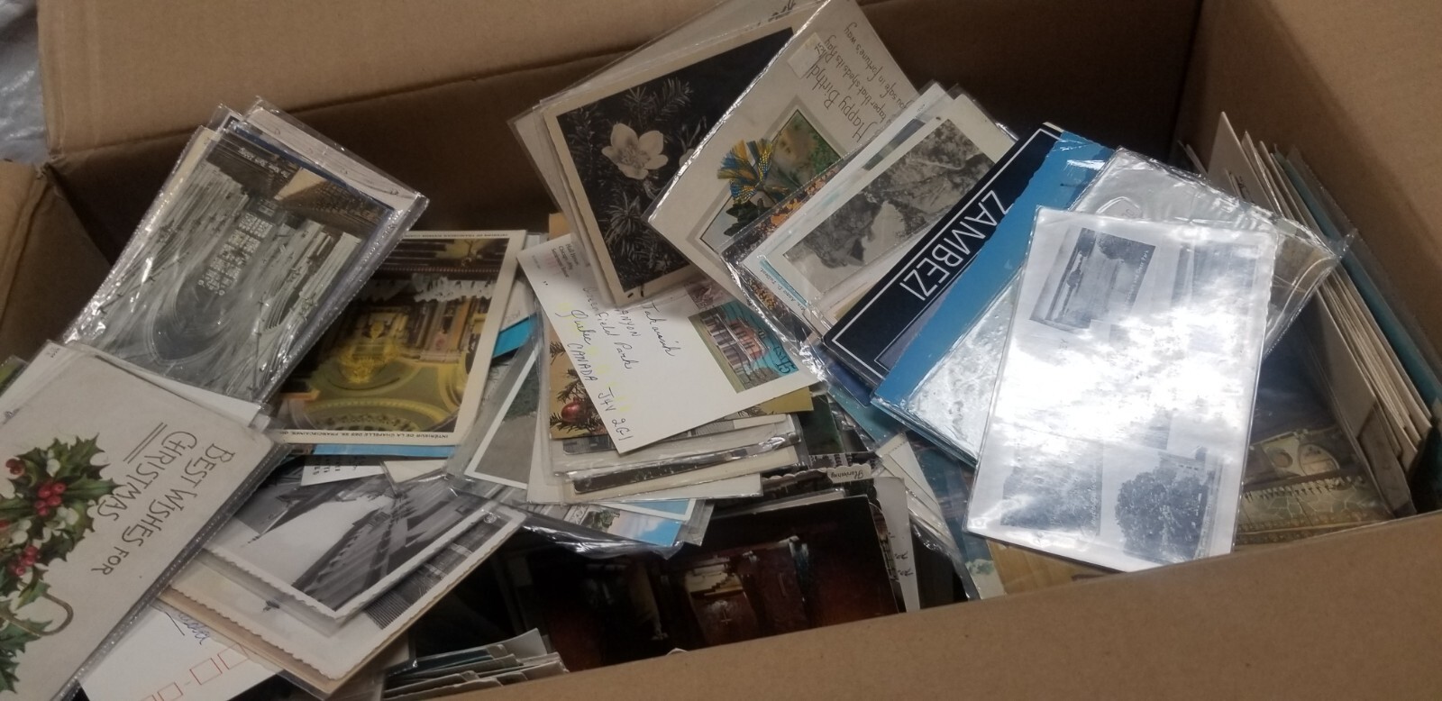 500 Used Old Random Postcards From The Lot Shown.