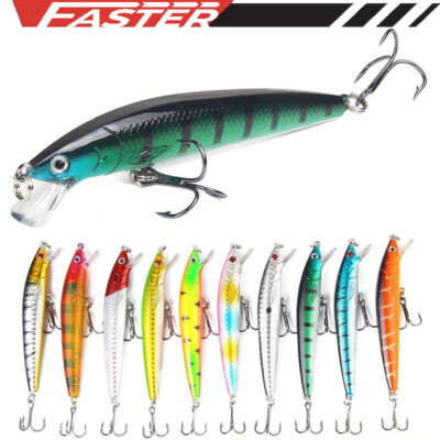 10Pcs/Set Fishing Lures Unique Baits Tackle Crank Crankbaits Hooks Minnow New
