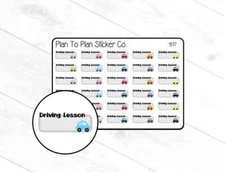 1517~~Driving Lesson Planner Stickers.