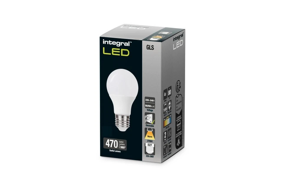3x Integral Led ILGLSE27DC019 E27 Frosted GLS 4w 470 Lumens 2700k Dimmable - Image 2 of 4