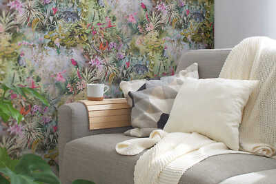 Tapete Vlies Dschungel Pflanzen grün grau bunt Dream Flowery 38179-3 (6,08 /1qm)