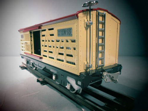 MTH Tinplate Traditions No.500 Standard Gauge CATTLE CAR 10-1088 NIB - Picture 4 of 10