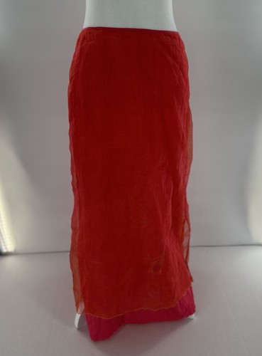 Jupe En Soie Dosa Rayée Orange Taille 1 - Occasion Très Bon état, Coupe A-Line