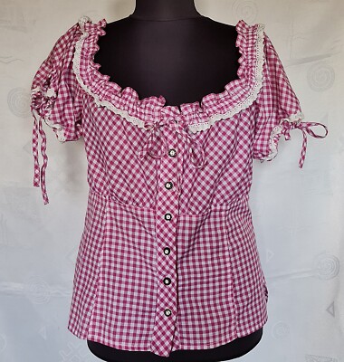 BLOUSE VINTAGE STOCKERPOINT TRACHTEN OKTOBERFEST DIRNDL TYROL WOMEN :US10/EU38