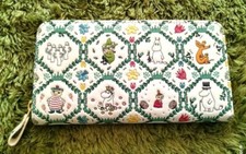 Moomin Valley Asakusa-Bunko Cowhide Long Wallet Coin case No box wz/tag Lovely