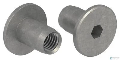 Edelstahl Hülsenmutter mit Flachkopf, M8, A1 | STEINBACHER©