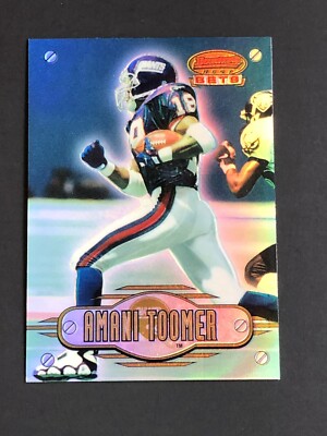 1996 Bowman's Best Bets Refractor #BB8 Amani Toomer New York Giants