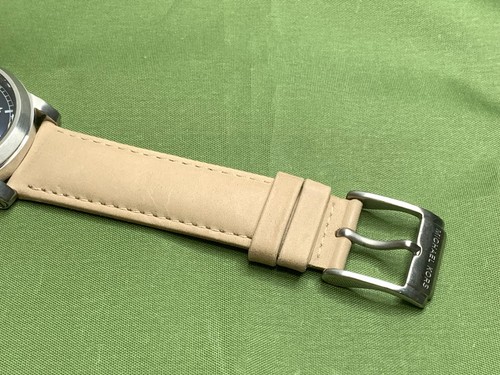 OROLOGIO UOMO MICHAEL KORS MK-8501 quadrante blu pelle beige 10 ATM S/S QUARZO - Foto 13 di 19