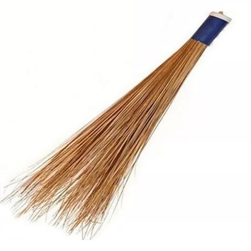 Bastone scopa tradizionale indiana naturale foglia di cocco erba scopa Nariyal Jhadu - Foto 3 di 5
