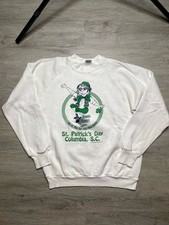 Vintage 90s St Patrick s Day Columbia South Carolina Sweatshirt Mens Large
