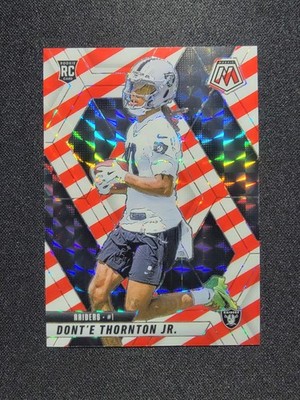  Dont'e Thornton Jr 2025 Panini Mosaic RED & WHITE STRIPE PRIZM RC #369 