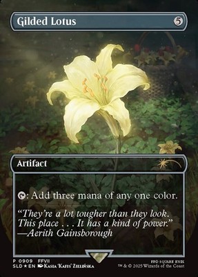Light Play x 1 Gilded Lotus (0909) - Foil WotC Shooting Star Symbol - SLD Secret