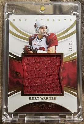 Kurt Warner 2025 Panini Immaculate HOF Jersey 13/49 #IHOF-KWR 1/1 Jersey #