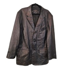 Black Leather Three-Button Suits & Blazers for Men for sale Black Leather Three-Button Suits & Blazers for Men for sale