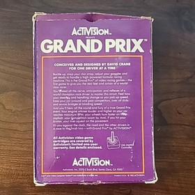 Grand Prix (Atari 2600, 1982) Complete In Box With Inserts Tested Working