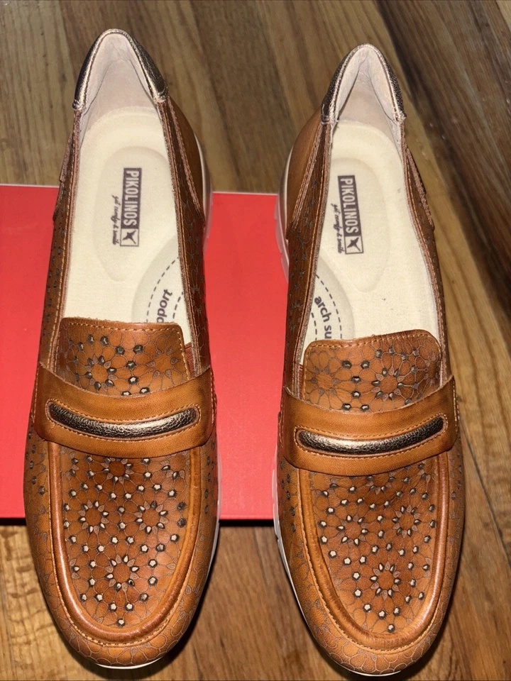 Pikolinos Mujer Cantabria Cuero Mocasines Piedra Talla 39 Sin Cordones Confort Festival Foto 2 de 4