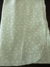 Cloud Island Baby Crib Receiving Blanket Mint Green White Polkadot Flannel