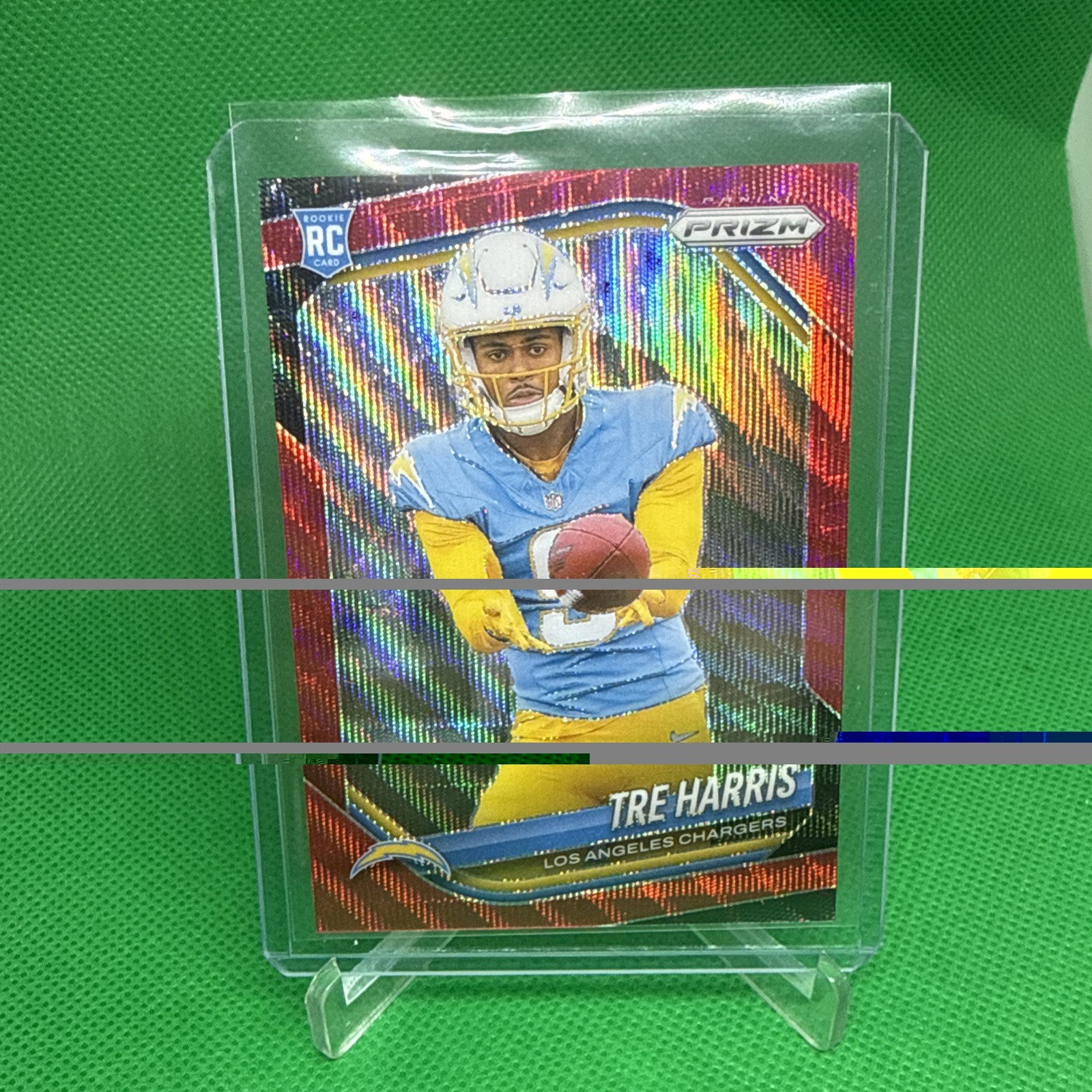 2025 Panini Prizm - Tre Harris #371 Rookie Red Wave Prizm /149 Chargers