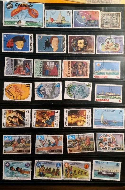  🇬🇩 Grenada.Nice Mix of Used  and Mint Stamps . H/NH