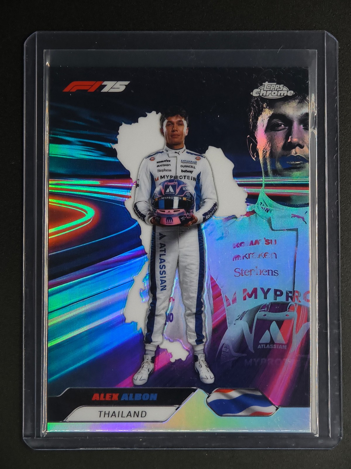 Alex Albon 2025 Topps Chrome Formula 1 Neon Nations SSP [3hk