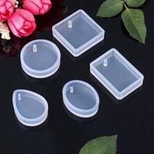 20PCS Silicone Mould Kit with Keyrings Resin Mold DIY Keychain Pendant Casting
