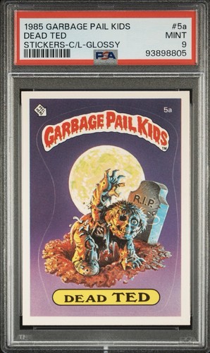 1985 Garbage Pail Kids Dead Ted Glossy Checklist 5a PSA 9 Mint Pop 41 Topps OS1