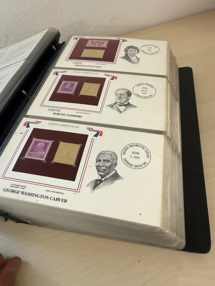 伟大的美国邮票 89 张邮票和 89 22K 黄金复制品套装 — 第 3/4 张图片