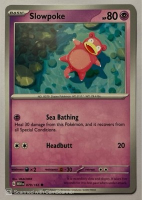 Pokémon Slowpoke 079/165 SV: Scarlet & Violet 151 non holo Basic 80HP